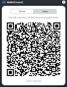 3-QR code to scan with Algorand Wallet